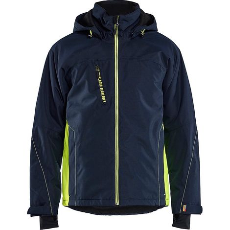 Veste de travail doublée technique 4890 - Marine foncé/Jaune fluo L