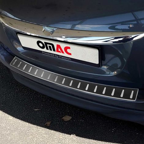 OMAC Ladekantenschutz für Fiat 500X 2015-2026 Edelstahl carbon foliert (1/5)