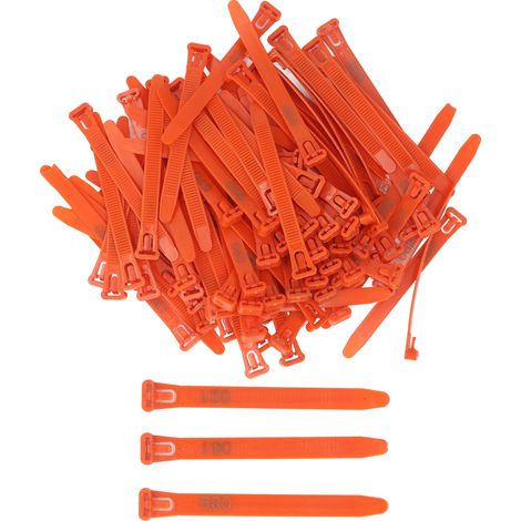 Bagues d'identification pour volaille 1-100, en PP orange réutilisable, lot de 100 anneaux numérotés pour poules, canards et pigeons (1/4)