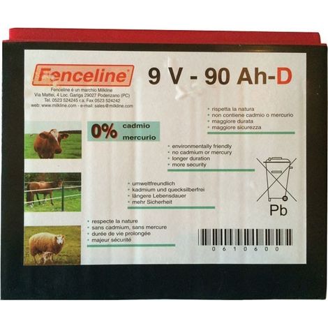 Batteria per Recinti Elettrici 9 Volt 10000 ore (1/3)