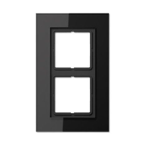 Cornice 2 elementi LS PLUS vetro nero JUNG LSP 982 GL SW