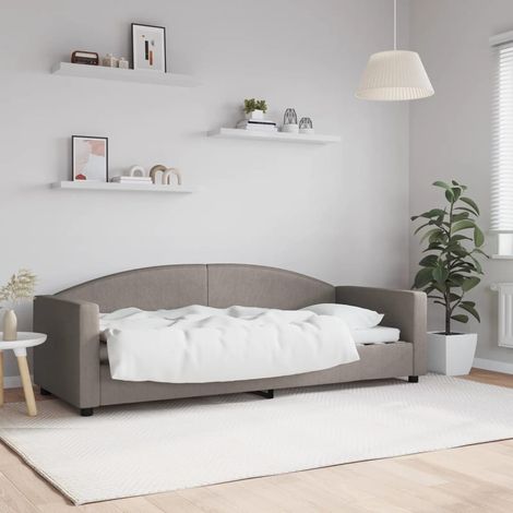 Lit de repos sans matelas taupe 80x200 cm tissu (1/5)