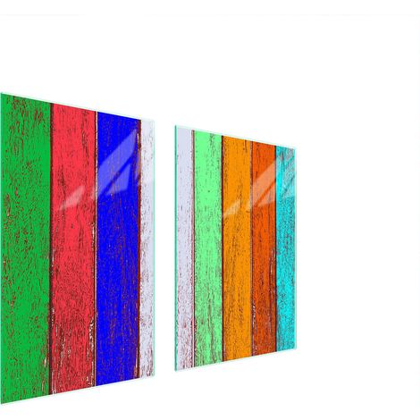Assiette de protection en verre pour la cuisine 65x52 colorée (1/5)