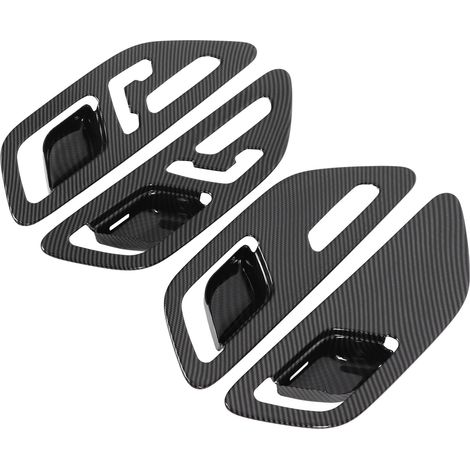 Modification automobile : Ensemble de 4 pièces pour poignées de porte intérieures Mercedes-Benz Classe C 2022, habillage en fibre de carbone. (1/5)