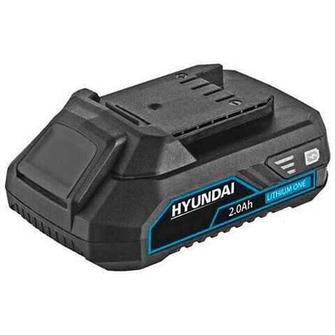 Hyundai – Batterie au lithium 20V 2.0Ah – Capacité 25000mAh – Compatible avec outils de jardin – Technologie interchangeable