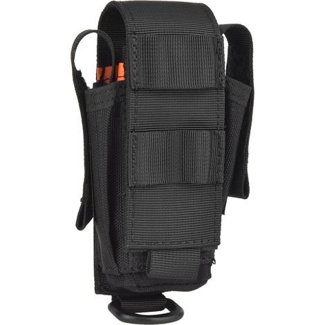 Sacoche de rangement multifonction en nylon avec plusieurs poches pour crayon, couteau et lampe torche (noir) (1/5)