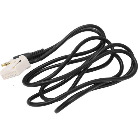 1 m langer schwarzer 3,5-mm-AUX-Audioeingangsadapter, kompatibel mit MP3-Playern von Camry, Corolla, RAV4 und Tacoma. (1/5)