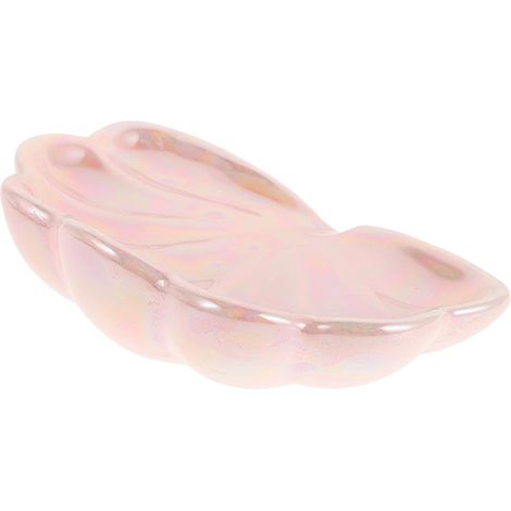 Ceramic Soap Dish Simple Design with Drain for Bathroom and