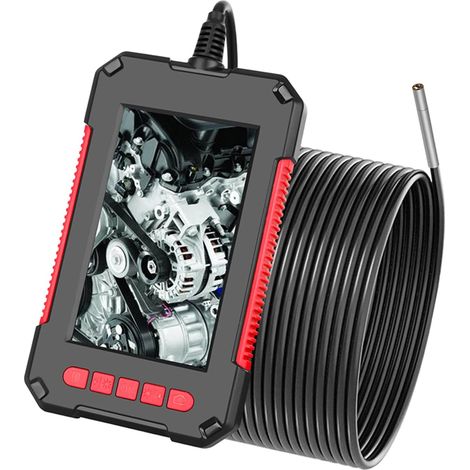 P40 Tragbare Hand-Industrie-Endoskop-Endoskop-Inspektionskamera IP67 Wasserdichtes 3,9-mm-Objektiv Integrierte 6 einstellbare LEDs mit 4,3-Zoll-High-Definition-1080P-Bildschirm