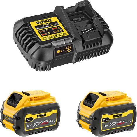 DEWALT DCB116T2 XR Flexvolt 18V/54V Li-ion 6AH Batteries with Charger
