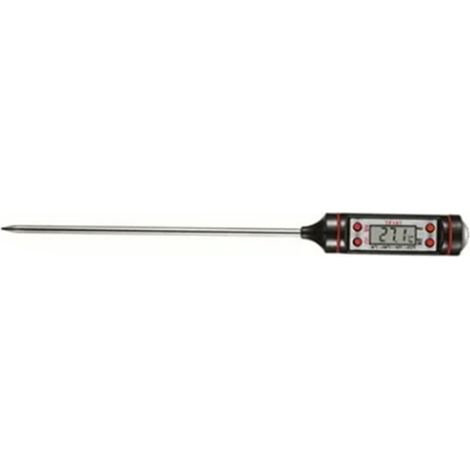 Thermomètre de cuisson numérique en acier inoxydable avec sonde thermométrique à piles pour la pâtisserie et la cuisine (1/5)