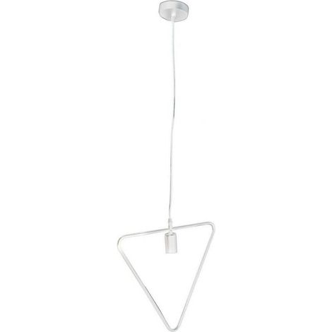 Trade Shop - KRONLEUCHTER-ANHÄNGENDE DREIECK-DECKENLAMPE E27 B35-A WEISS - (1/2)