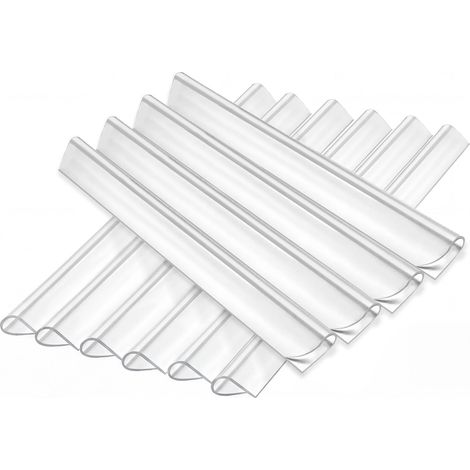Lot de 50 clips de fixation pour panneaux à double fil en PVC - Brise-vue - Clôture à double fil - Pour bandes brise-vue pour jardin, clôture - Transparent (1/5)