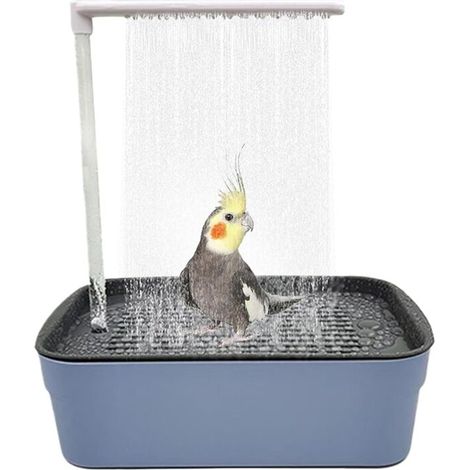 Automatisches Vogelbad mit Wasserzirkulation für Papageien, Zubehör für Vogelbäder für Haustiere