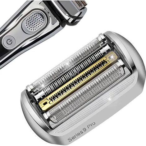 Braun 94M replacement electric shaver head, for Series 9 Pro and Series 9 men's electric shavers, 9293s, 9260s, 9295cc, 9290cc, 9370cc, 9385cc, 9390cc, 9330s, 9291cc, 9296cc, silver (1/5)