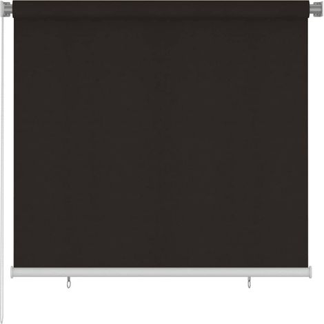 Store roulant d'extérieur pare-soleil protection UV en HDPE marron 165 x 140 cm - PANGIVO (1/5)
