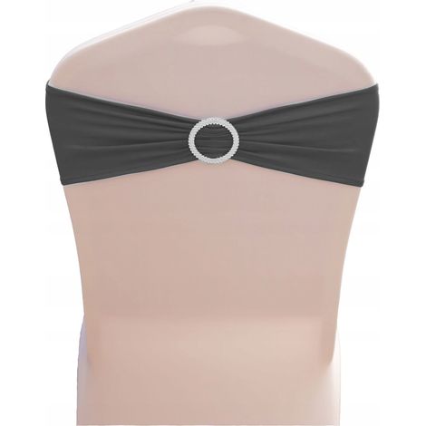 BANDE ÉLASTIQUE EN SPANDEX GRAPHITE EXTENSIBLE POUR CHAISE DE BANQUET