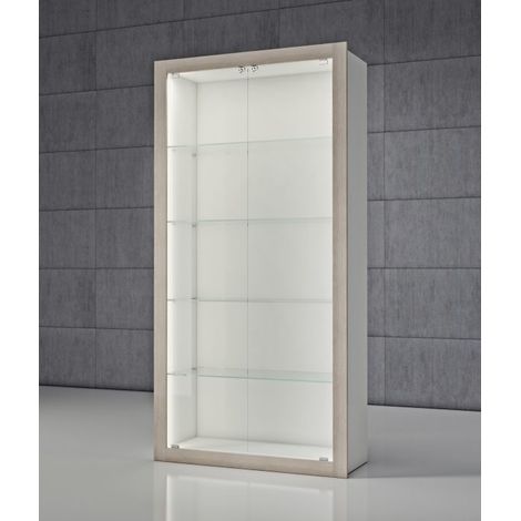 Vetrina in cristalli temperati 100 x 40 x 210 cm QF/S (1/2)