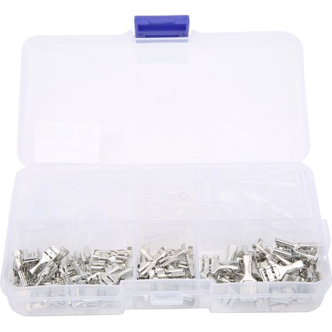 Kit d'assortiment de connecteurs de fils électriques, bornes à sertir isolées, 150 pièces, 2.8/4.8/6.3mm (1/5)