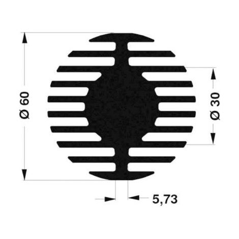 Fischer Elektronik 10021589 SK 578 50 SA Dissipatore per LED 1.45 K/W (Ø x A) 60 mm x 50 mm