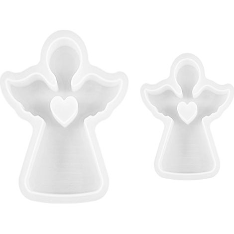 Moule En Silicone - Ange - Pour Coulée De Cire Résine Époxy Savon Plâtre - 2 Pièces (1/5)