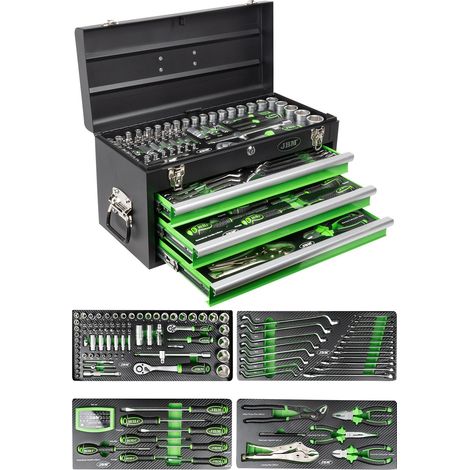 Caja metalica con herramientas 143 piezas cincado
