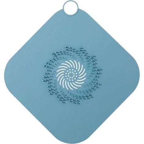 ZVD Desagüe de ducha de silicona, filtro de desagüe de ducha, cubierta de desagüe de silicona (azul) (1/4)
