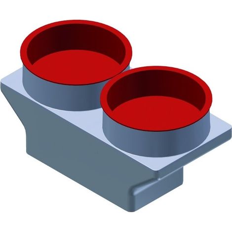 Meltem Flexrohradapter M-WRG-FRA75, für 2x Flexrohr 75mm an Montageset U2