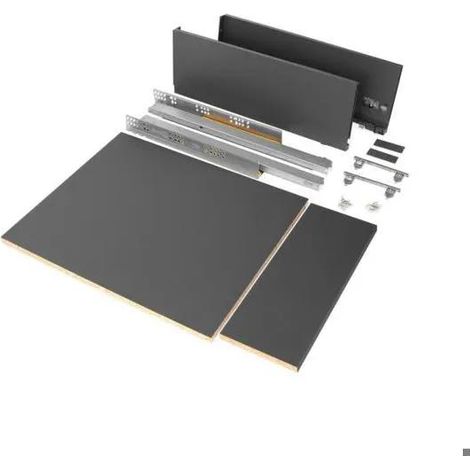Emuca Vertex Kit de cajón gris antracita 450 x 178 mm