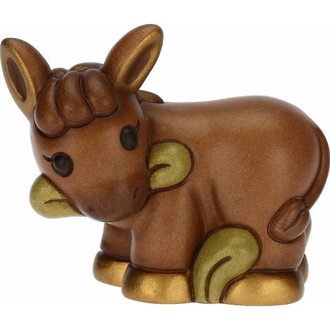 THUN - Mulo in Ceramica Decorata a Mano, Linea Presepe Classico, Decorazioni Natale Casa, 6.8x4x5.7 cm h (1/4)