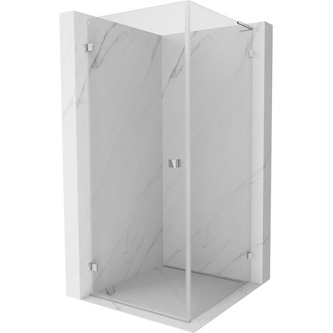 Mexen Lunar-B L Duschkabine schwenkbar links 80 x 80 cm, transparent, Chrom - 832L-080-080-01-00-L (1/5)