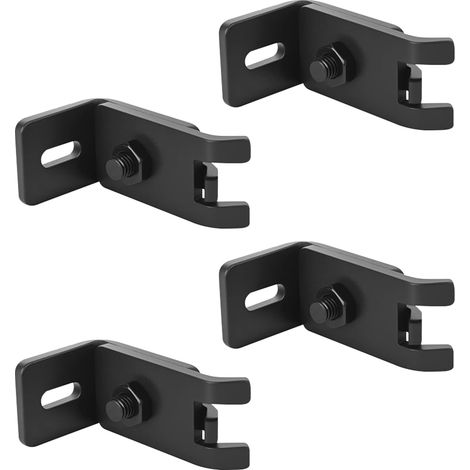 4 Pcs Double Wire Fence Wall Mount Brackets, Fence Extension Kit, Angle Connectors Wall Fixing Profiles for Double Wire Fences, Wall Mesh Panel Brackets (1/5)