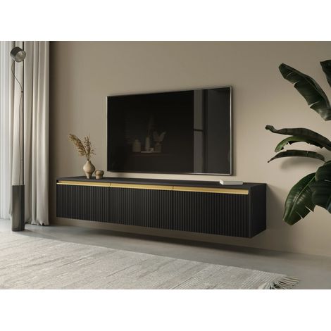 AX LIVING Sideboard TV Lirio 180 cm breit, modern, schwarz