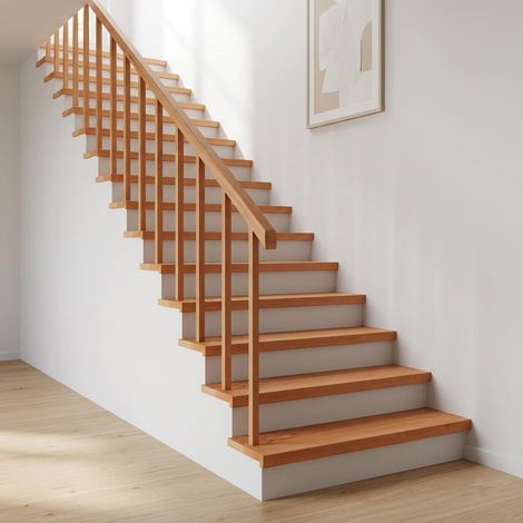 Marches d'escalier 4 pièces 90 x 30 x 2 cm Vernis (1/5)