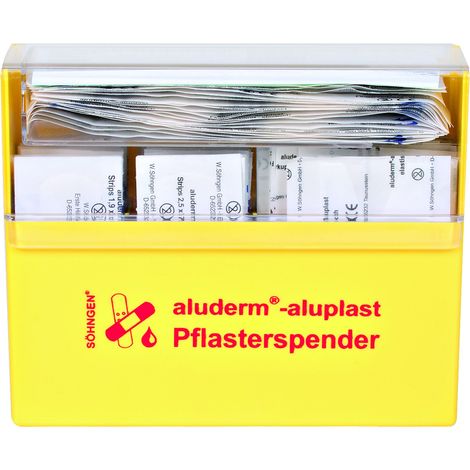 Söhngen Pflasterspender gelb, Plaster in fünf Größen Erste-Hilfe-Kasten (1/3)