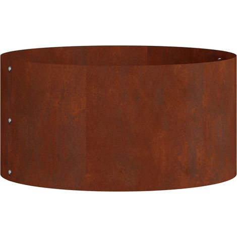 Anillo de jardinera redondo para exterior moderno diseño elegante 40 x 40 x 20 cm acero marrón 020052254 (1/5)