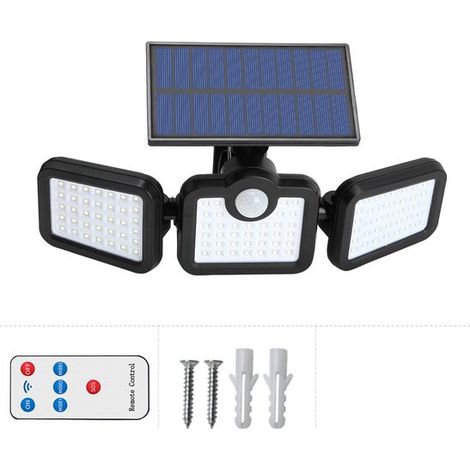 Lampada solare da esterno – 3000 lumen con sensore di movimento, luce di sicurezza solare impermeabile IP65 per garage e patio (1/2)
