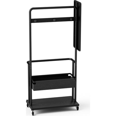 Perchero metálico negro con ruedas y espejo 3 en 1 HOMVRA 70 x 40 x 170 cm (1/5)