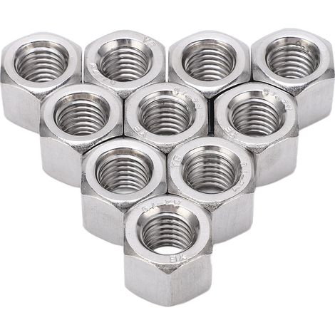 Écrous raccords hexagonaux M12 inox A2, lot de 10, connecteur tige filetée femelle, fixation rapide (1/5)