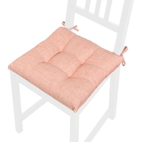 Cuscino Sedia Pastello Morbido Universale Coprisedia Cotone Imbottito 100% Made In Italy - Rosa