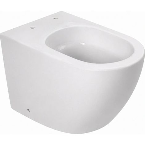 Vaso wc sospeso serie Nubes, con sistema rimfree tornado flush, ceramica bianca opaca BARBOTTINA