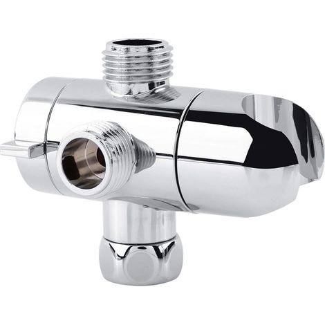 Duschumsteller mit Halterung, 3-Wege, 1/2", manuelle Befestigung. – AquaForge