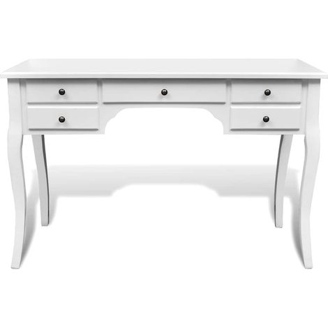 Maison Exclusive - Scrivania in Stile Francese Legno con Gambe Curve e 5 Cassetti (1/5)