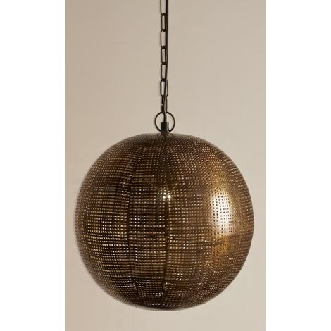 Lampara Techo Charlotte Rd. Cobre Env. Y Oro 30D Cms. 30Dx32 Cms (1/2)