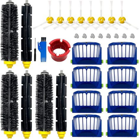 Replacement Accessories Kit for iRobot Roomba 600 Series 694 675 692 695 677 671 655 645 690 680 660 650 620 614 & 500 Series 595 585 564 Robot 3 Bristle & 3 Beater Brush 8 Filter 8 Side Brush (1/5)