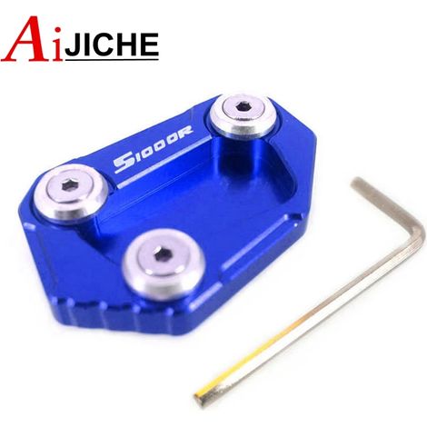(Bleu) Béquille latérale CNC pour moto, extension de support, compatible avec BMW S1000R S1000 R S 1000R 2014-2016 maxpower
