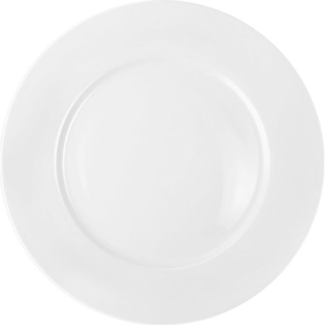 Ensemble de 6 assiettes à dessert, 26,6 cm, en porcelaine blanche, rondes, pour le petit-déjeuner, les salades, les desserts et les plats principaux. Compatibles micro-ondes et lave-vaisselle. (1/5)