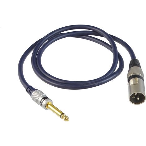Cable XLR(m) - Conector jack mono de 6,3 mm(m) MK34 1,0 m (1/2)