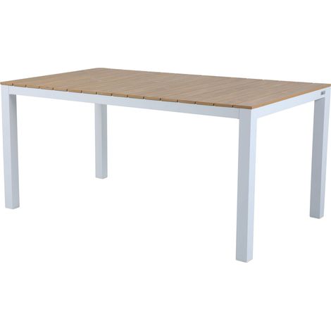 Axi Suvi Table De Jardin Aspect Teck  Table À Manger Résistante Aux Intempéries Pour Lla Terrasse / L'Extérieur - Structure En Aluminium Avec Plateau En Polywood  Pour 6 Personnes  160 X 90 X 74 Cm