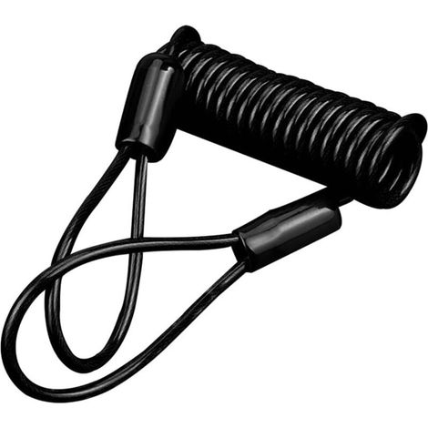 Câbles à Ressort Rappel, Cable Rappel Enroulé, Câble De Bobine Alarme Antivol Ressorts Sécurité, Cable D'antivol Disque, Câble pour Antivol Bloque-Disque Moto Verrouillage(Noir) (1/5)